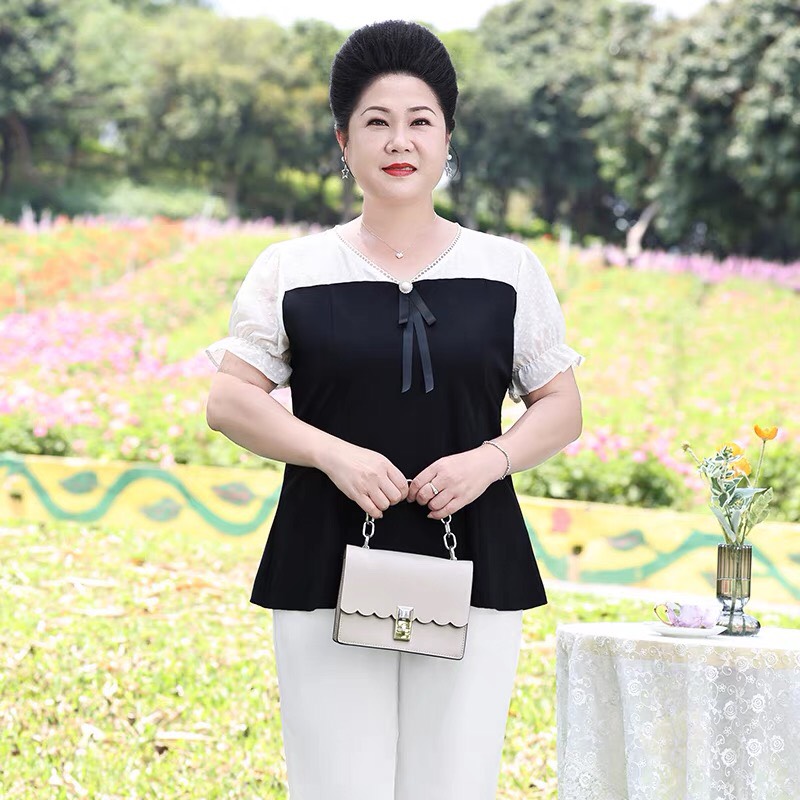 áo kiểu trung niên phối cao cấp - G2723