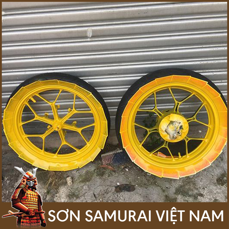 Sơn samurai màu vàng - Combo màu vàng 108 sơn xịt samurai
