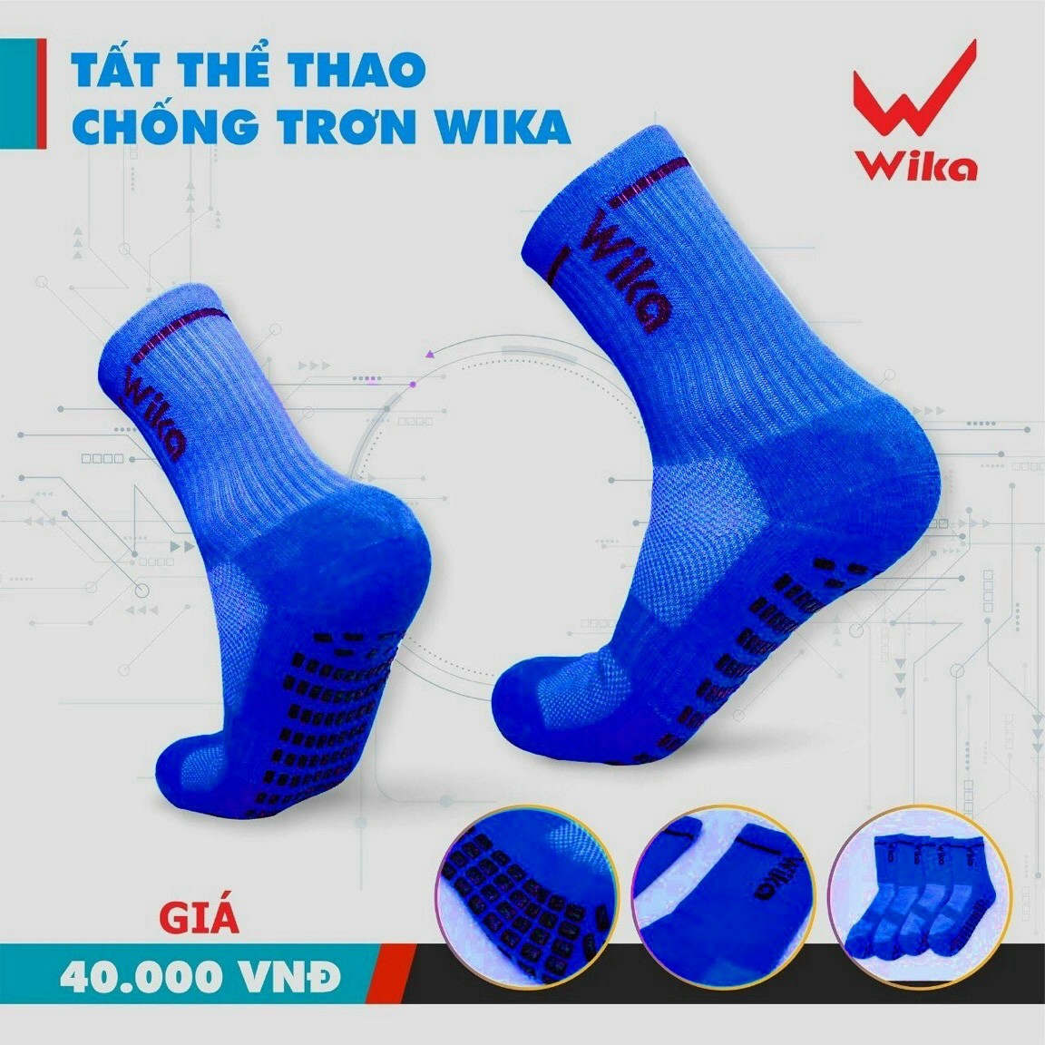 Tất bóng đá chống trơn Wika, Tất vớ đá bóng, tất thể thao cao cấp