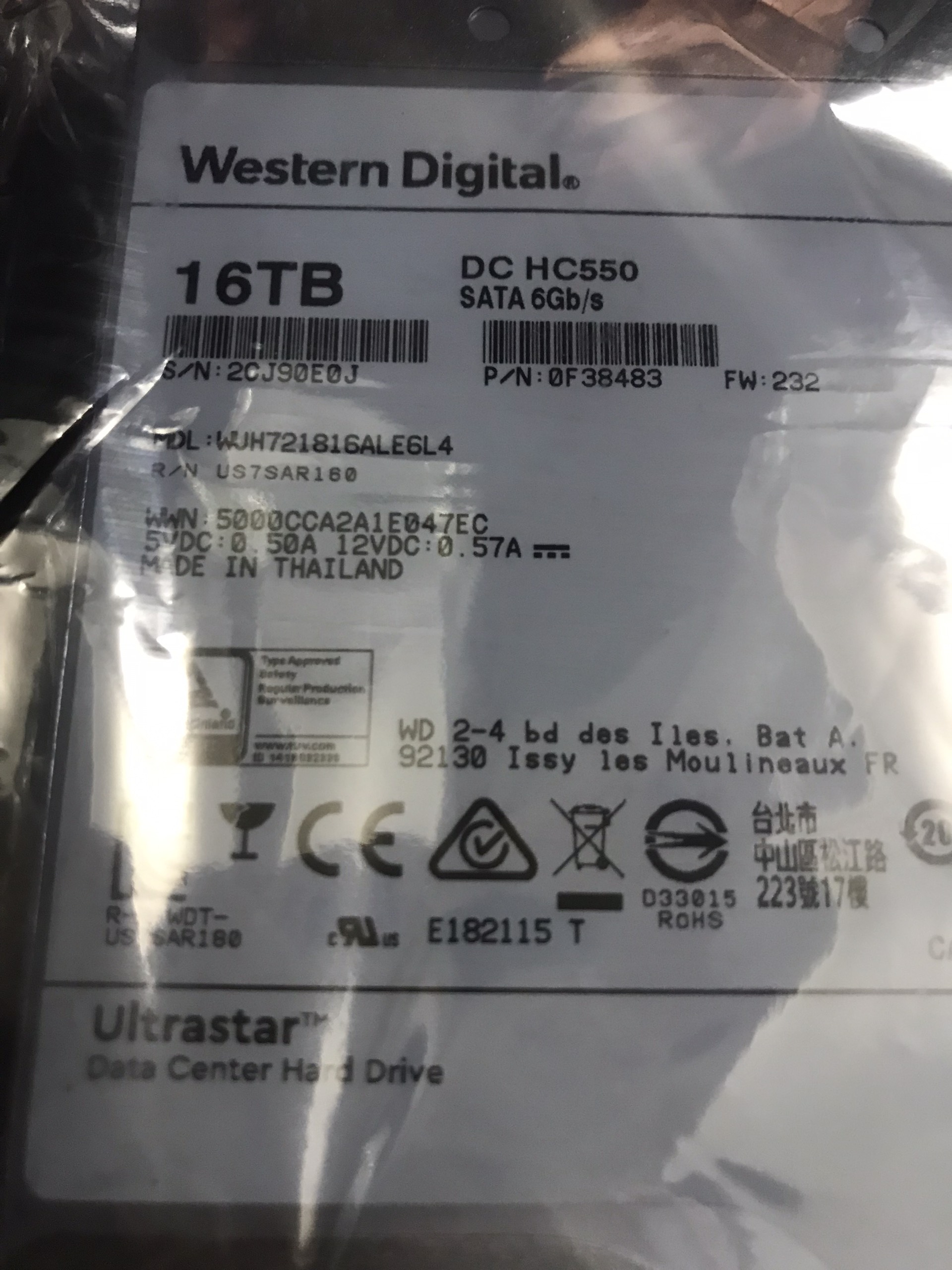Ổ cứng WD Ultrastar HC550 16TB