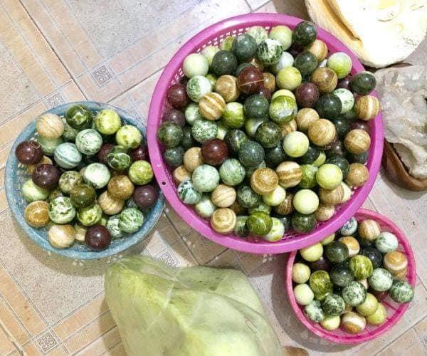 Bi lăn tay đá tự nhiên Serpentine