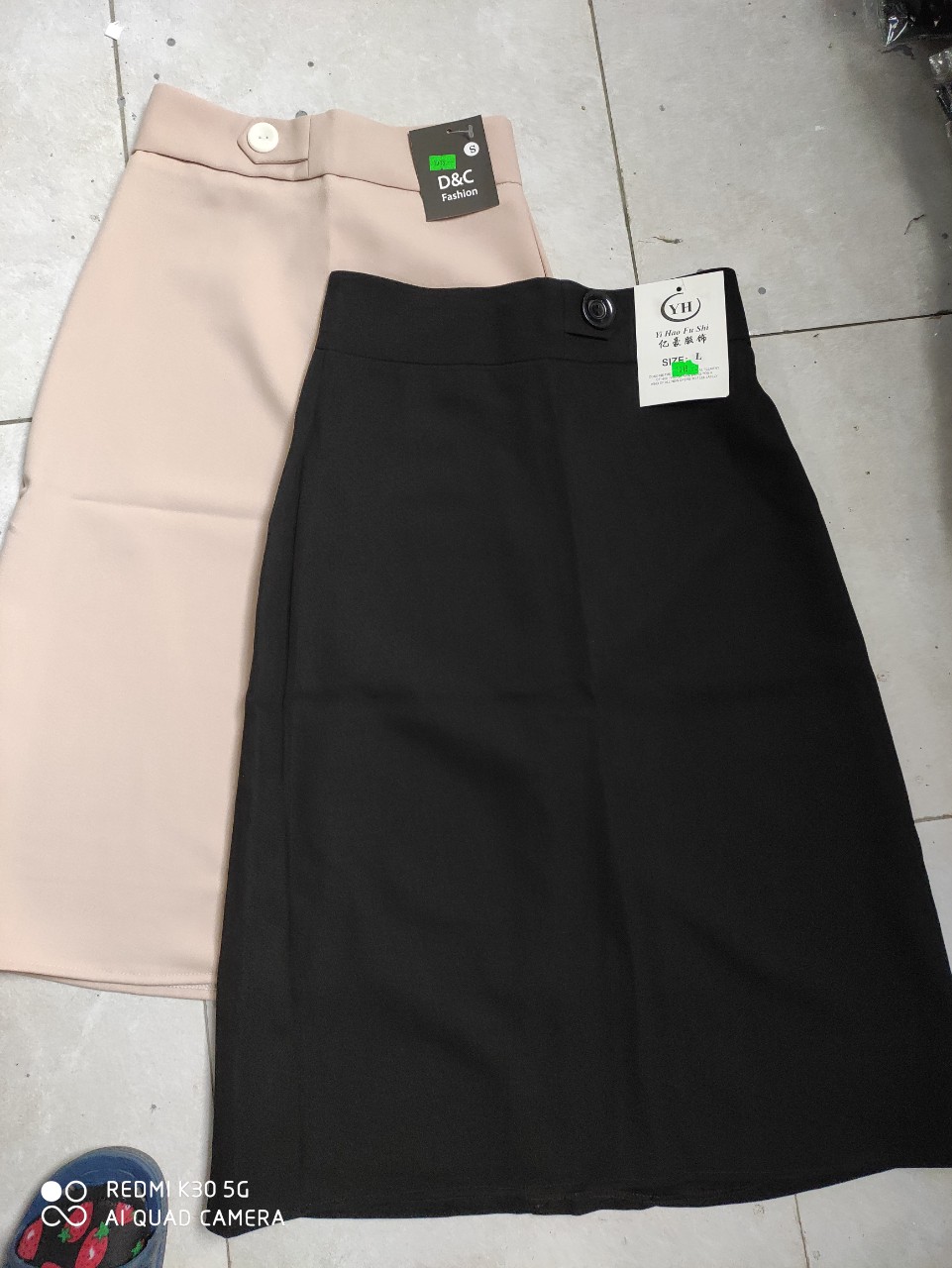CHÂN VÁY DÀI CÔNG SỞ MIDI 1 KHUY CÀI' 1018