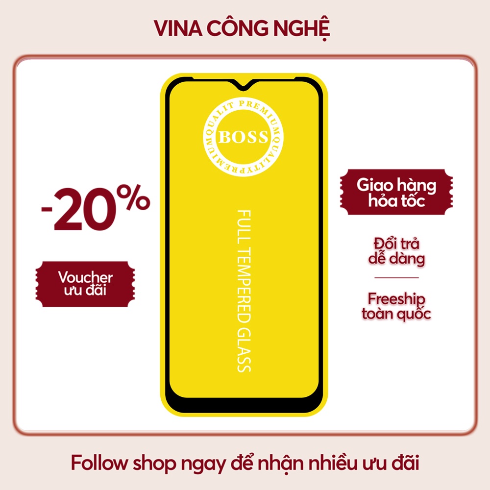 Cường lực Xiaomi Redmi Not 6 Pro/Redmi 7/Mi 8 SE/Mi 9......Full màn hình viền đen (Tặng kèm miếng lau màn hình)
