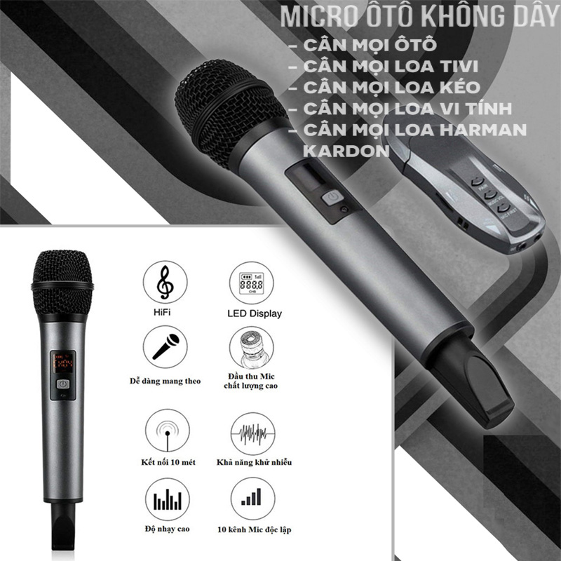 [HCM][ HÀNG CHÍNH HÃNG ] Mic Chống Hú Chống Rè Micro Karaoke Micro Karaoke Không Dây Excelvan K18V Hát Nhạy Chống Hú Tốt Sử Dụng Cho Hát Karaoke Gải Trí Hội Nghị Thích Hợp Loa Harman/kardon Phù Hợp Với Mọi Loa Gia Đình Bạn