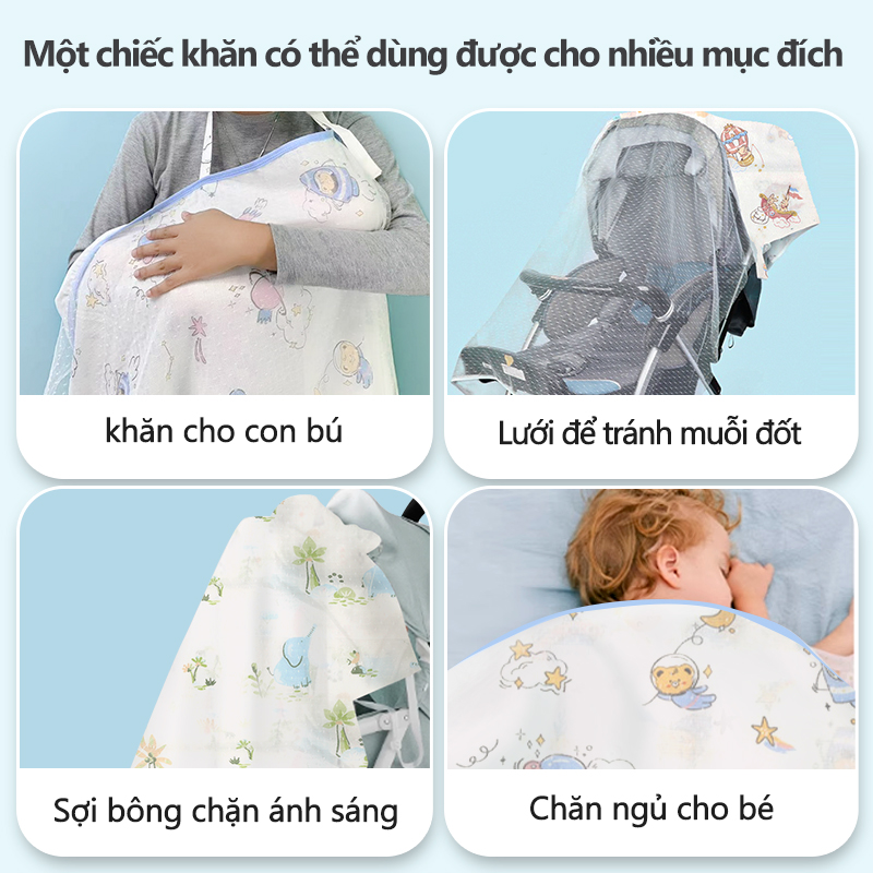 [Einmilk.ân ninh] Khăn choàng, khăn tắm , khăn thấm sữa cho con bú  QNC