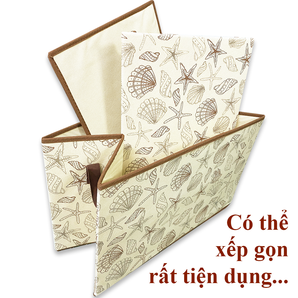 Hộp vải đựng đồ size 40cm xếp gọn tiện dụng, hộp vải Oxford, thùng vải nắp rời, hộp chứa đồ, tủ vải chứa đồ, giỏ đựng đồ sắp xếp không gian