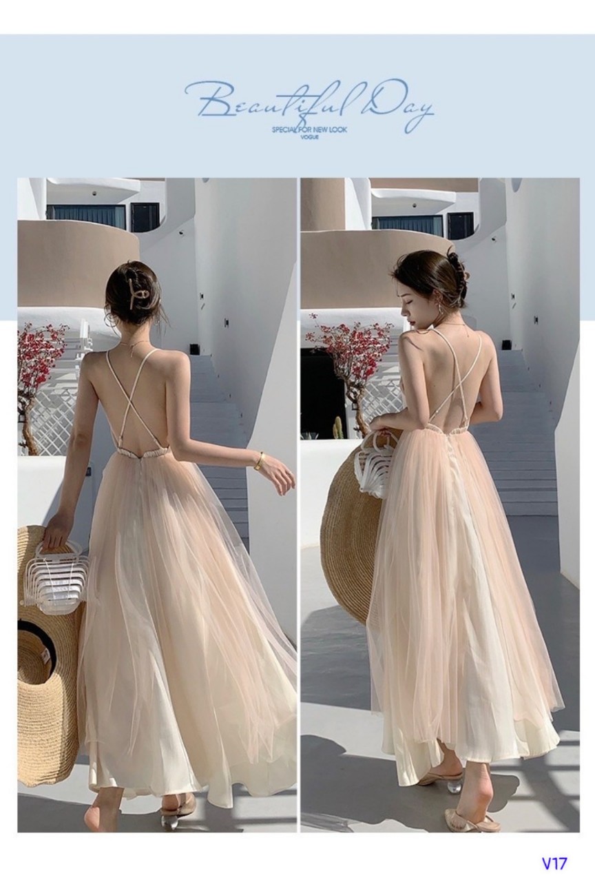 đầm maxi voan lụa hàng cao cấp sang chảnh ldt722