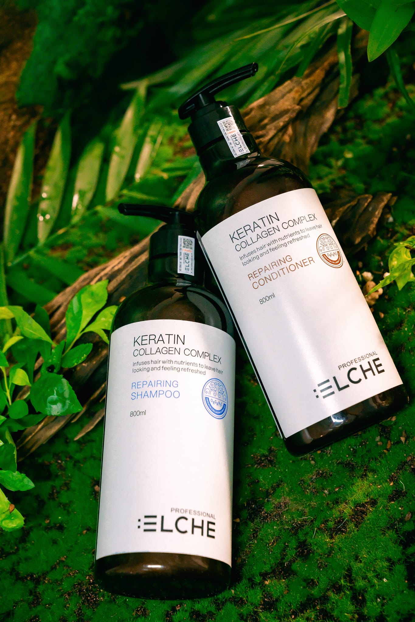 Dầu gội keratin Collagen Complex Elche phục hồi chống rụng tóc 800ml
