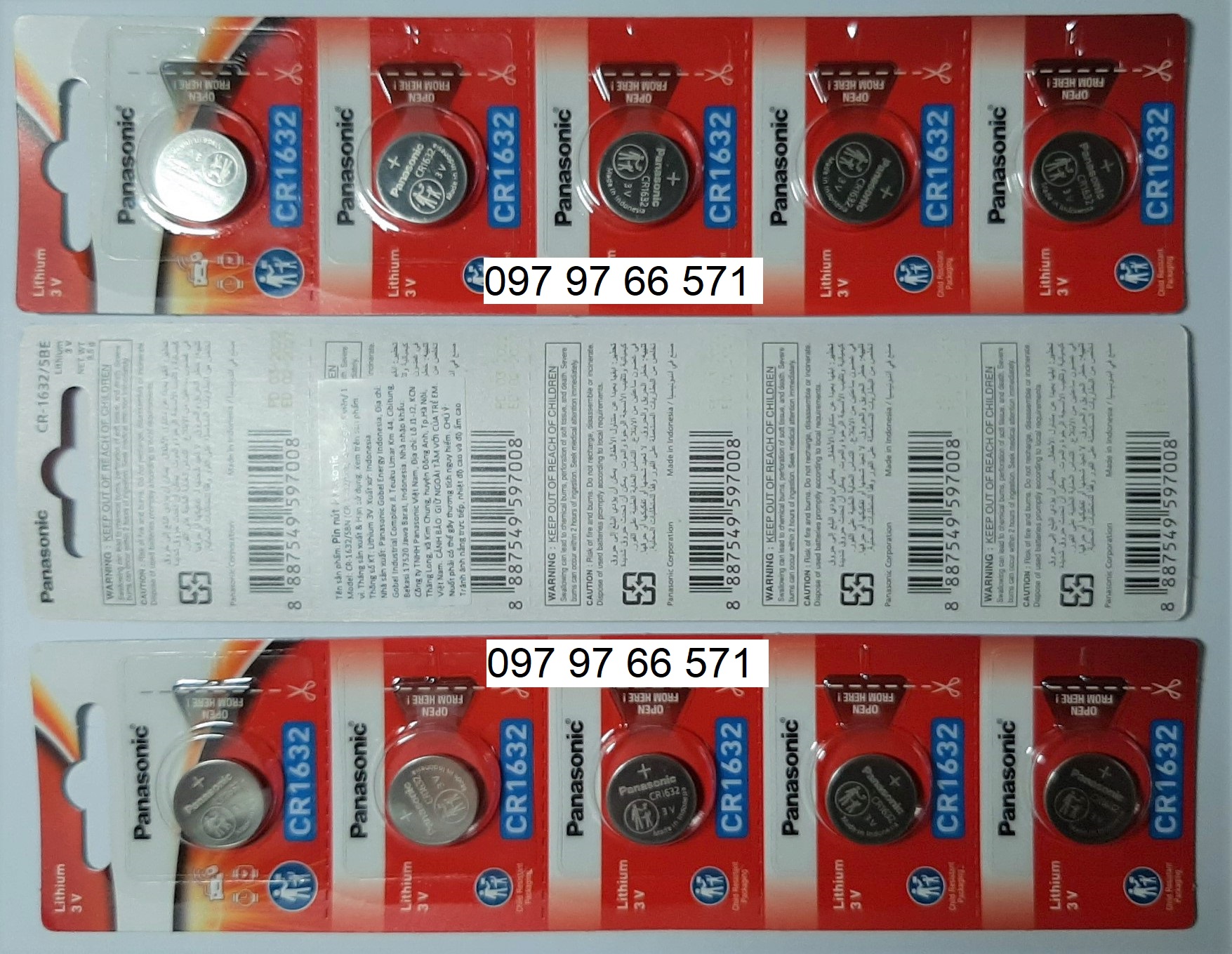 Pin Cr1632 Panasonic - 1 grate 5 tablets-genuine-made in Indonesia