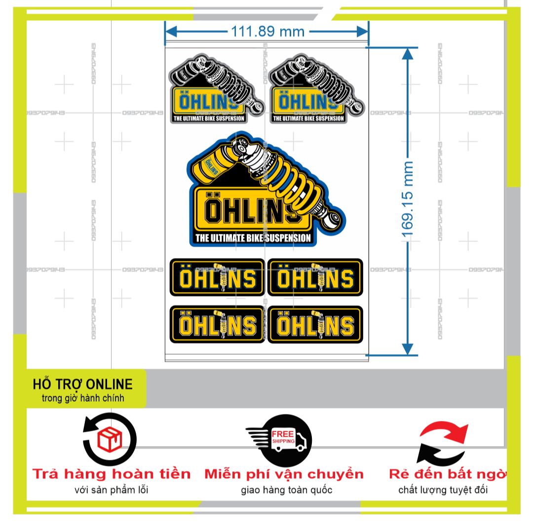 Logo sticker mini dán xe máy l 08