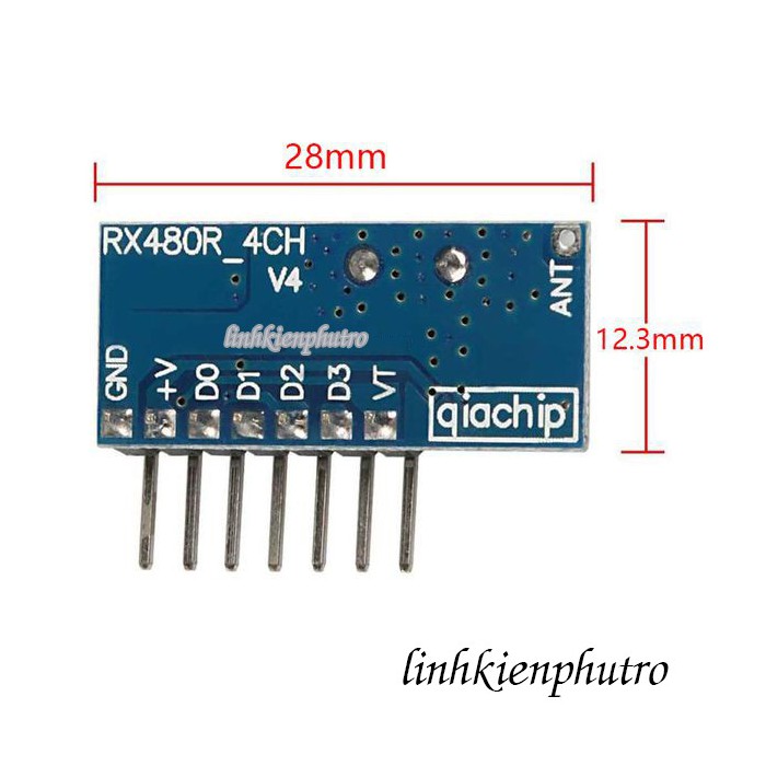 Mạch Thu RF 433MHz Học Lệnh KD7