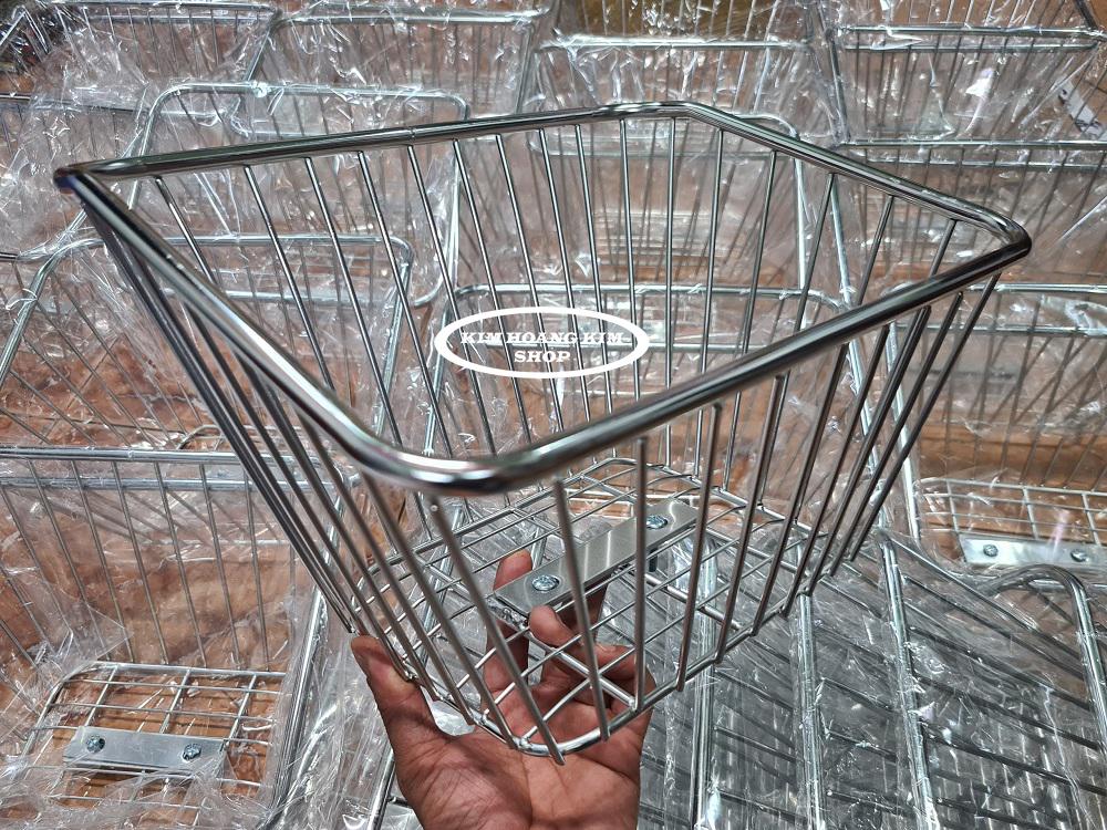 Rổ INOX Sọc gắn Dream,CUB 10li