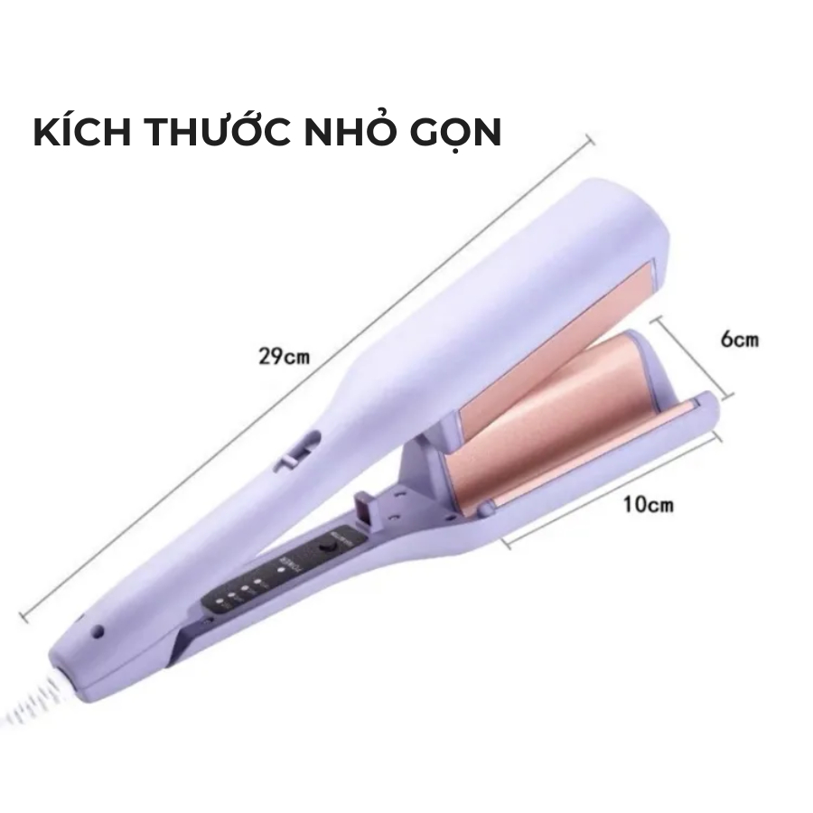Máy uốn tóc hippie, máy uốn làm xoăn tóc sóng nước