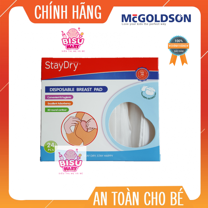 Miếng lót thấm sữa  STAY DRY Hộp 24 miếng