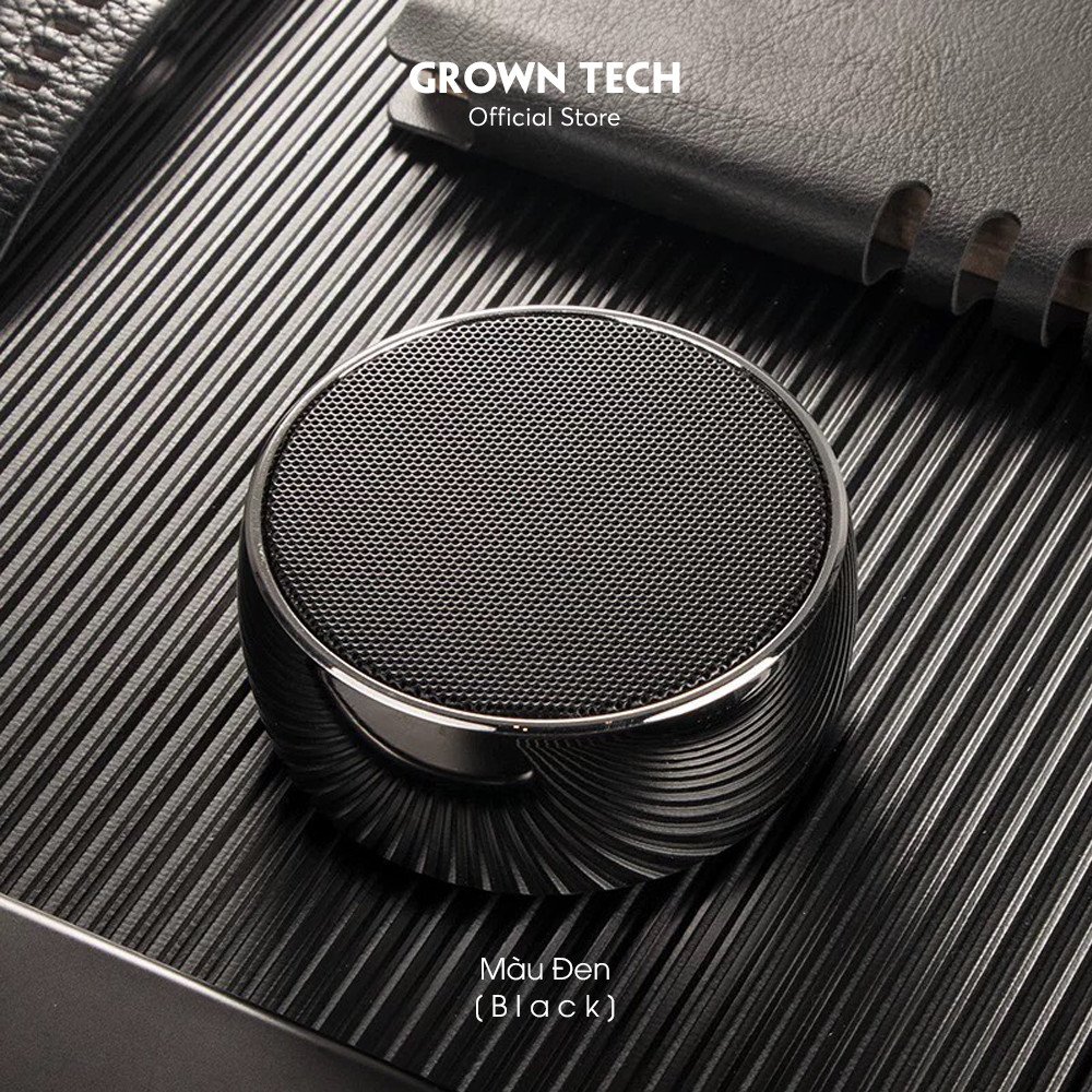 Loa bluetooth vỏ thép Đức mini cầm tay GROWNTECH BS01 kim loại siêu bền bass ấm dung lượng pin lớn