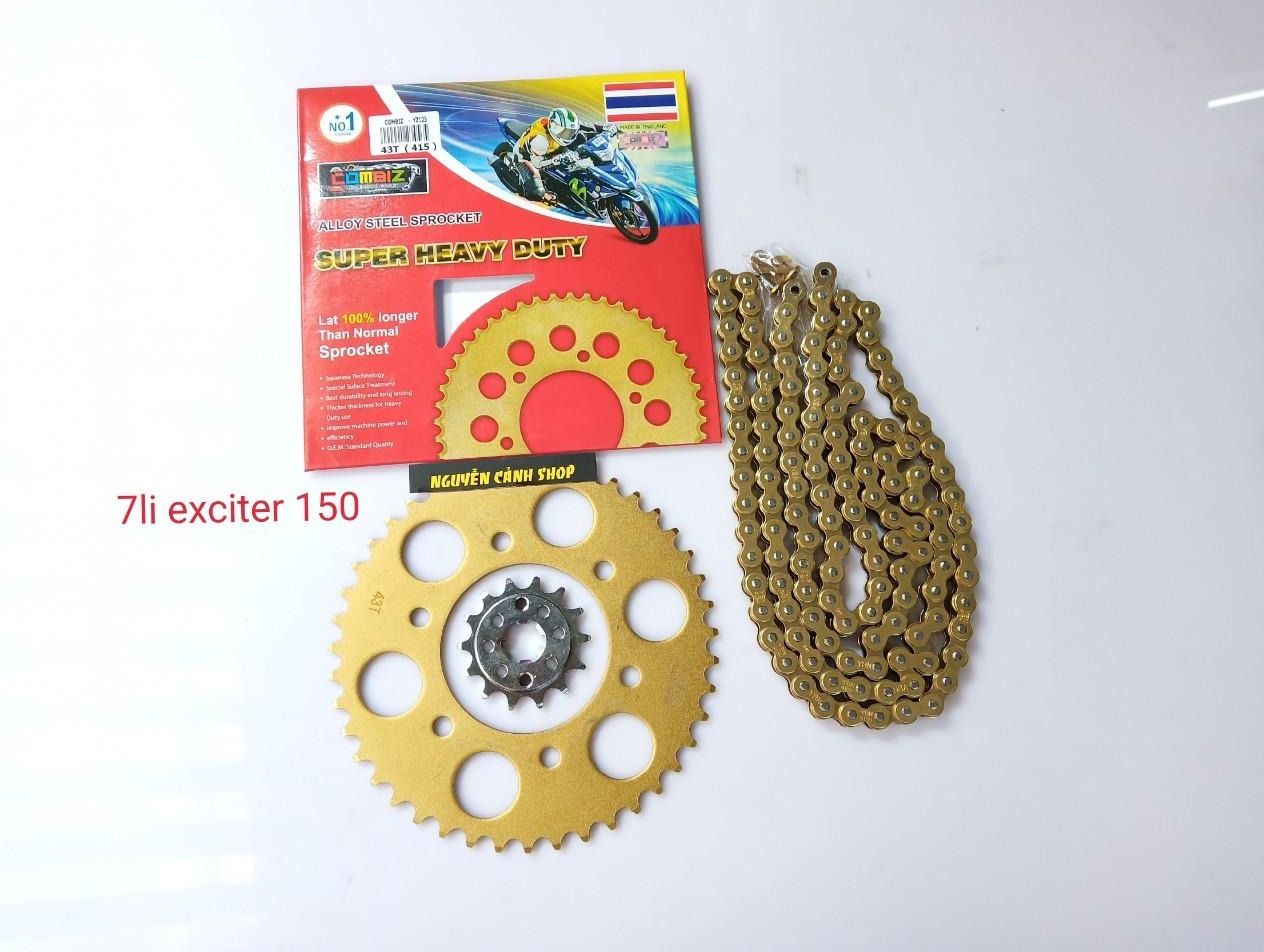 Sên nhông dĩa xe exciter 150 7li