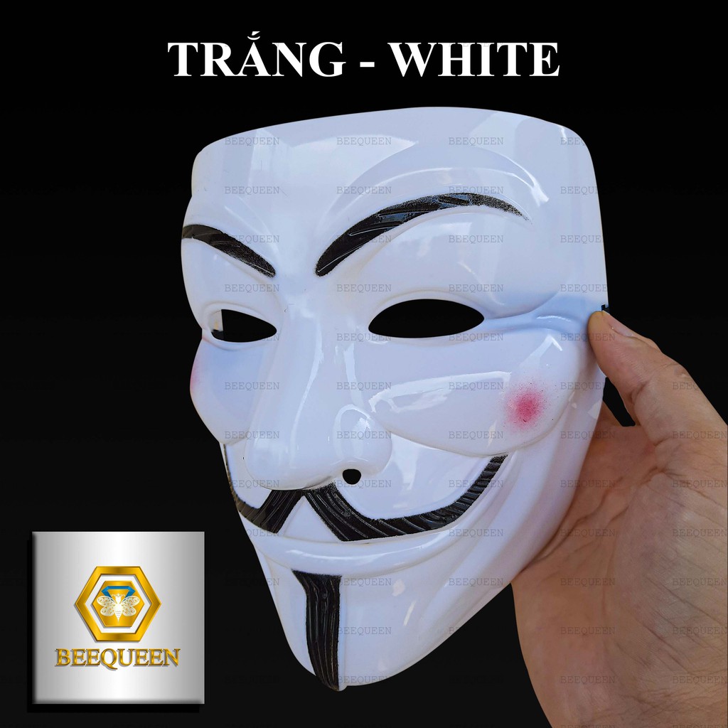 Mặt Nạ Hacker - Anonymous - Hai Mẫu Mặt Nạ Thằng Hề Vàng Và Trắng