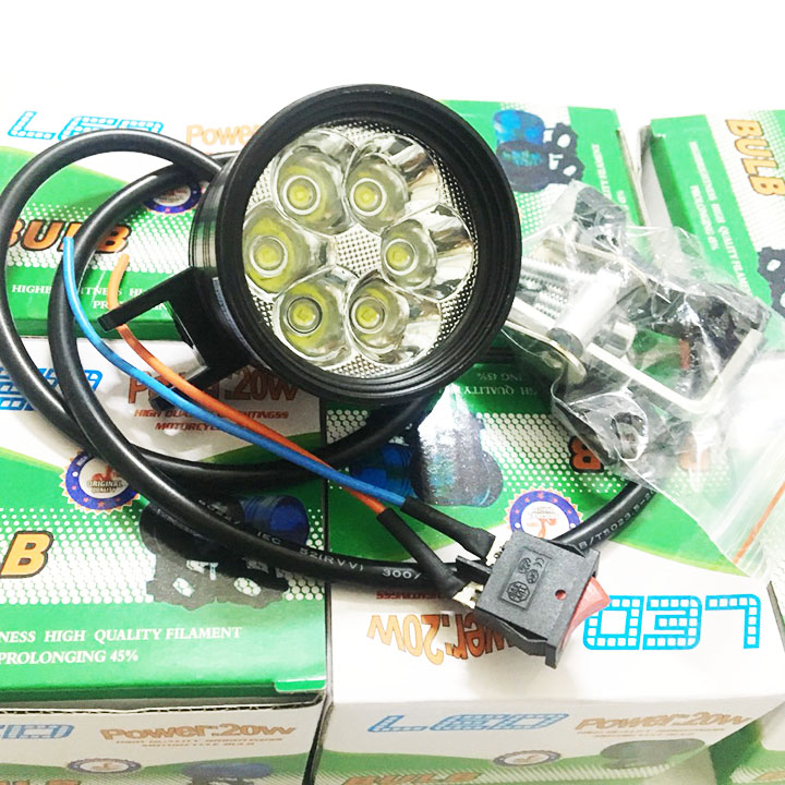 Đèn trợ sáng L6 ngắn- phù hơp nhiều loại xe, đèn led siêu sáng .