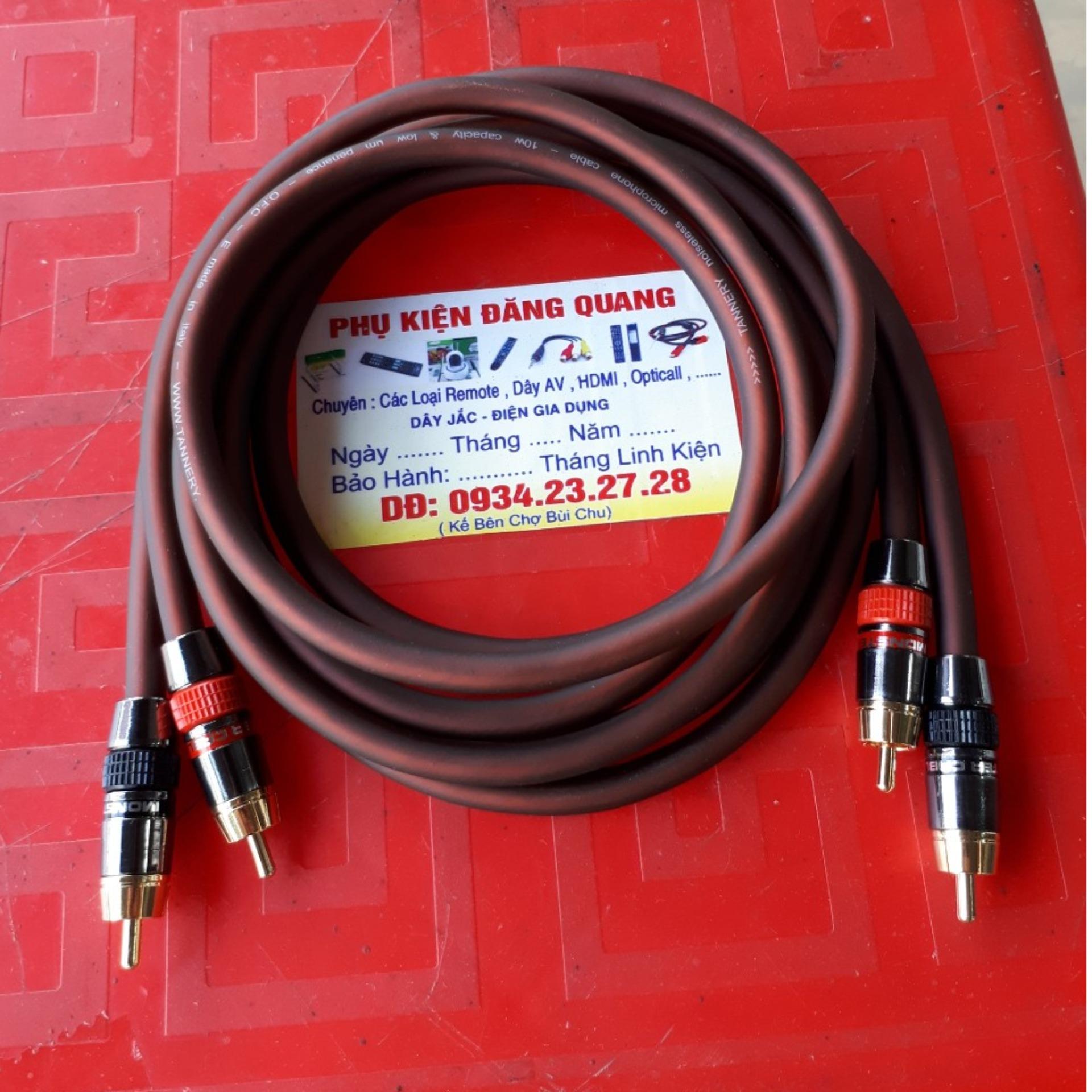 Cặp Dây AV italy, jack monter dài 2m ( 2 sợi)