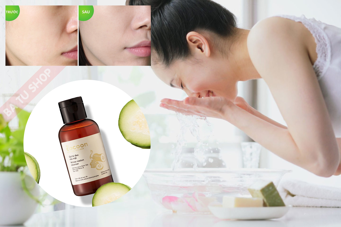 Gel rửa mặt bí đao Cocoon Vietnam 140ml (Winter melon cleanser) [CHÍNH HÃNG]