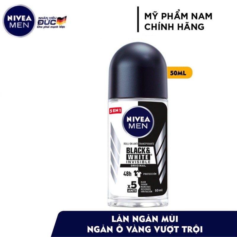 Lăn khử mùi Nivea Nam 50ml ( Chọn Hương)