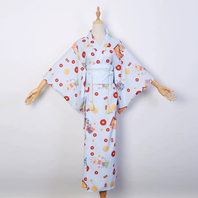 (CÓ SẴN) Bộ Đồ Yukata Đào Hoa Kỳ Nguyện Miêu