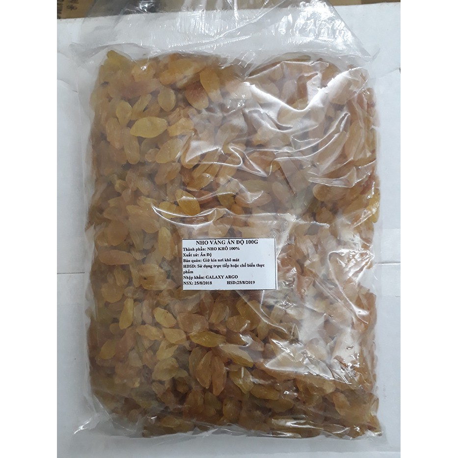Nho khô vàng Ấn Độ Gói 100g