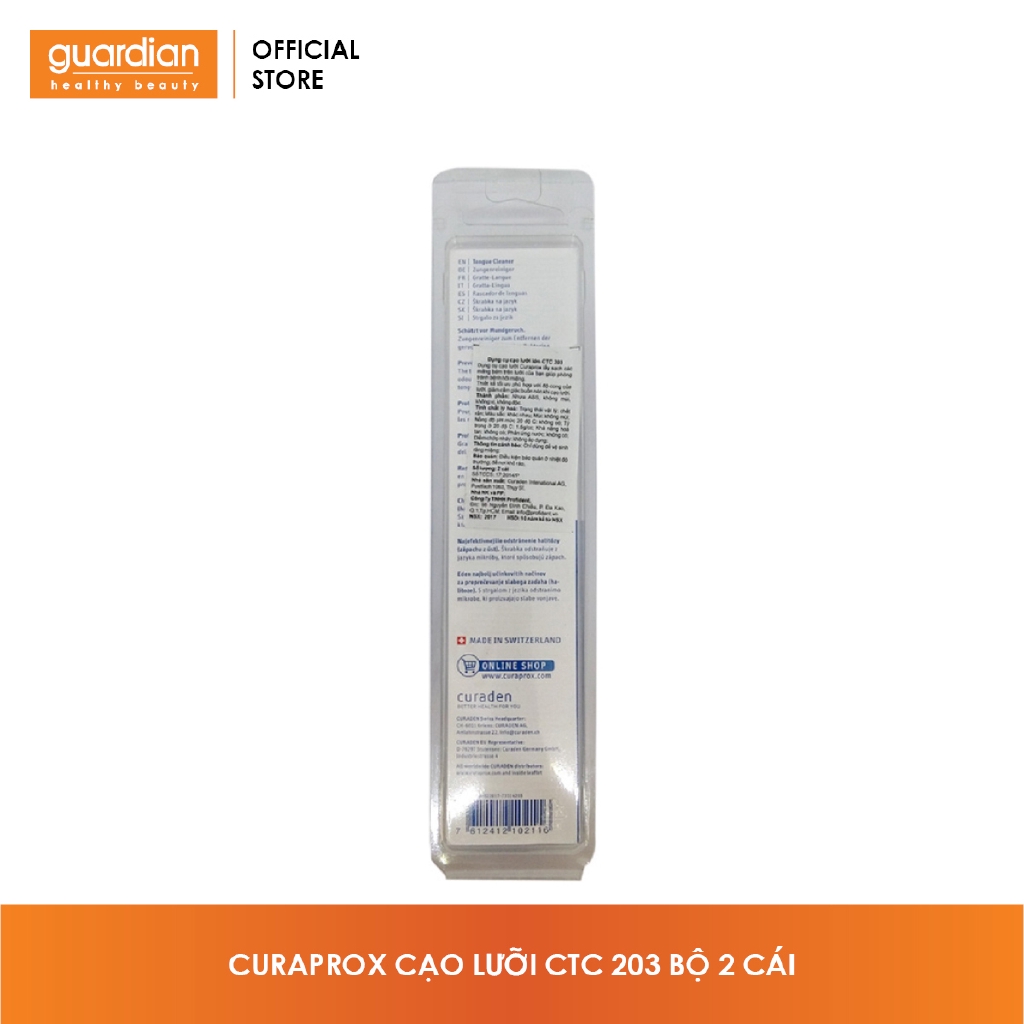 Cạo Lưỡi CTC 203 Bộ 2 Cái Curaprox 26Gr
