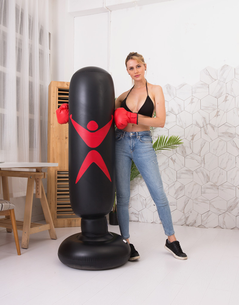 TRỤ BÓNG BƠM HƠI ĐẤM BOXING ĐẾ ĐỔ NƯỚC + BƠM