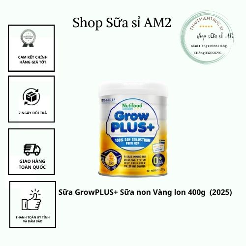 Sưa bôt non vang grow plus 0+ lon 800g