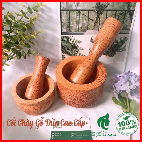 Cối Chày Gỗ Dừa Cao Cấp