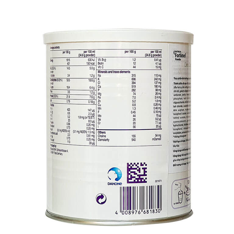 Sữa Fortimel Powder 335g  Date T3/2024
