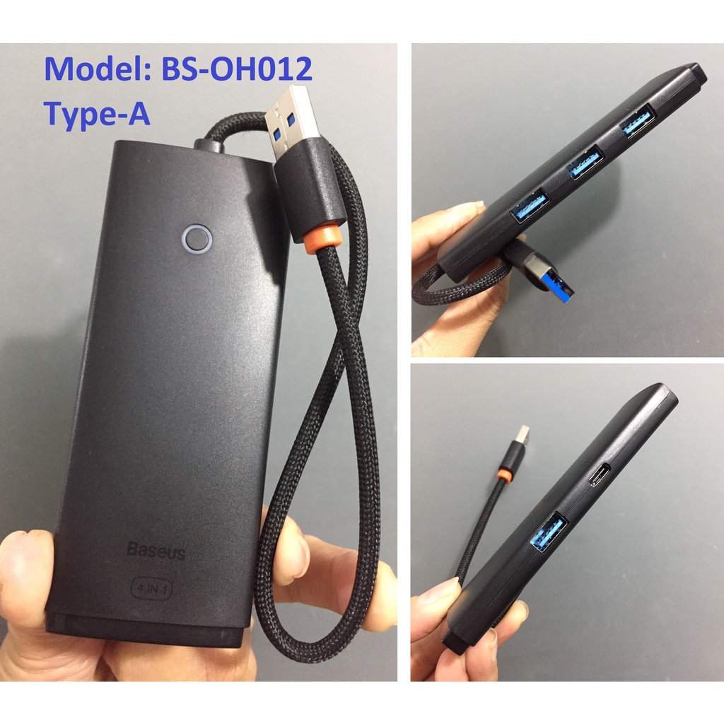 Bộ chuyển cổng type-c / usb 4 in 1 baseus airjoy lite series bs-oh012 / bs-oh015