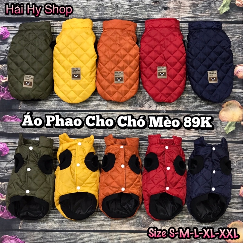 Áo Phao cho Chó Mèo cực ấm [CÓ SỈ]