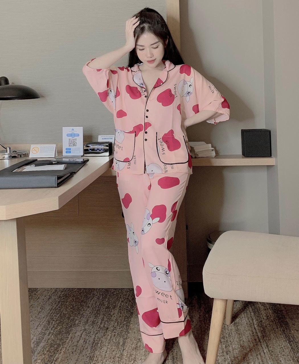 Bộ Lụa Tay Dài Cao Cấp☘️Đồ Bộ Pijama