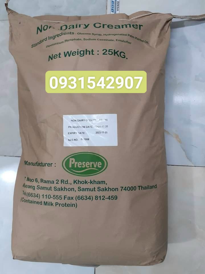 Non-Dairy Creamer_Bao 25Kg (Bột sữa béo Thái Lan) Xanh