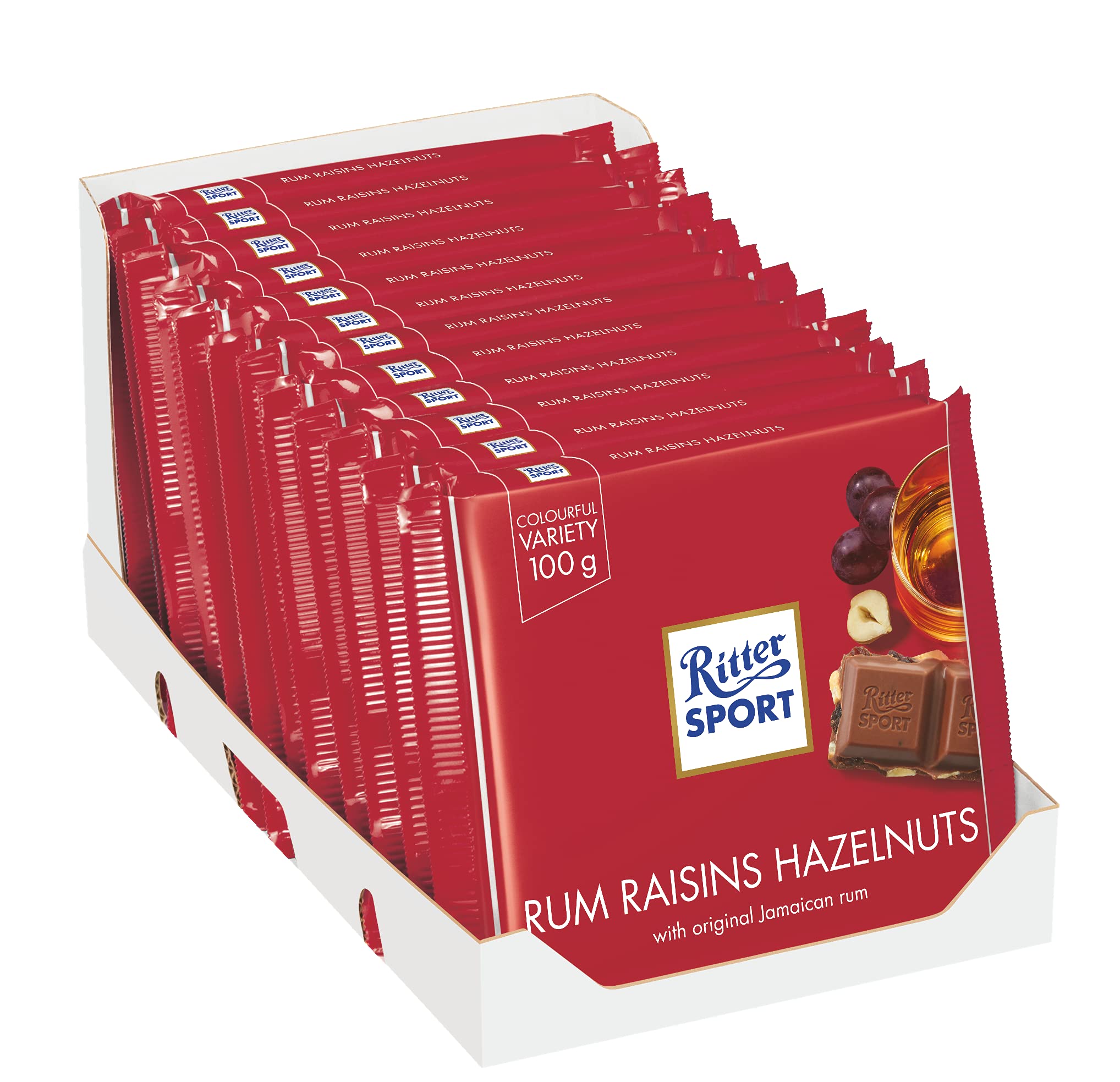 KẸO SOCOLA RITTER SPORT RUM NHO HẠT DẺ 100GR- 12005