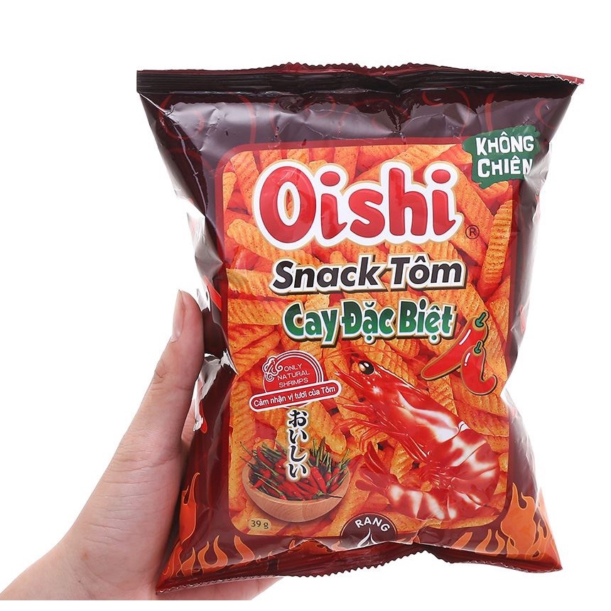 [Oishi] Snack Tôm cay Đặc biệt 35g (10 gói) - 73g (5 gói)