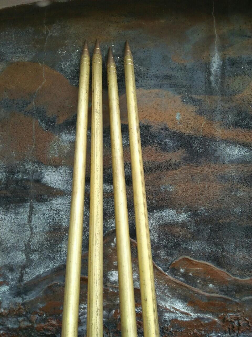 Cọc tiếp địa đồng vàng phi 14 dài 2m (đồng thau tròn, thanh đồng thau)