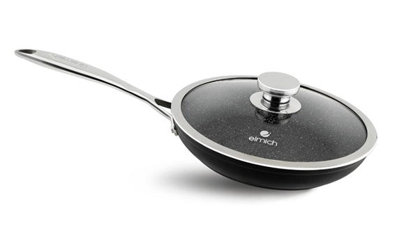 Chảo vân đá Elmich 28cm EL-2353804-có vung