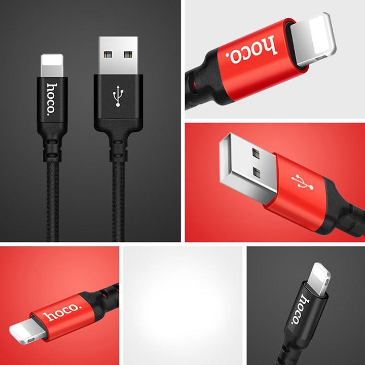 Cáp sạc Hoco X14 2m cổng Lightning cho iPhone dài 2m