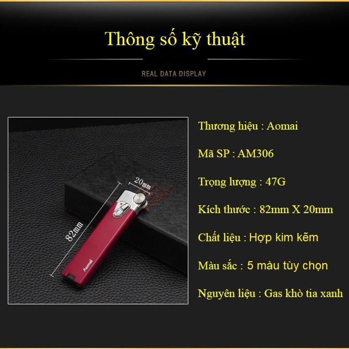 Bật lửa gas khò cao cấp Aomai 306 ( 5 màu tùy chọn )