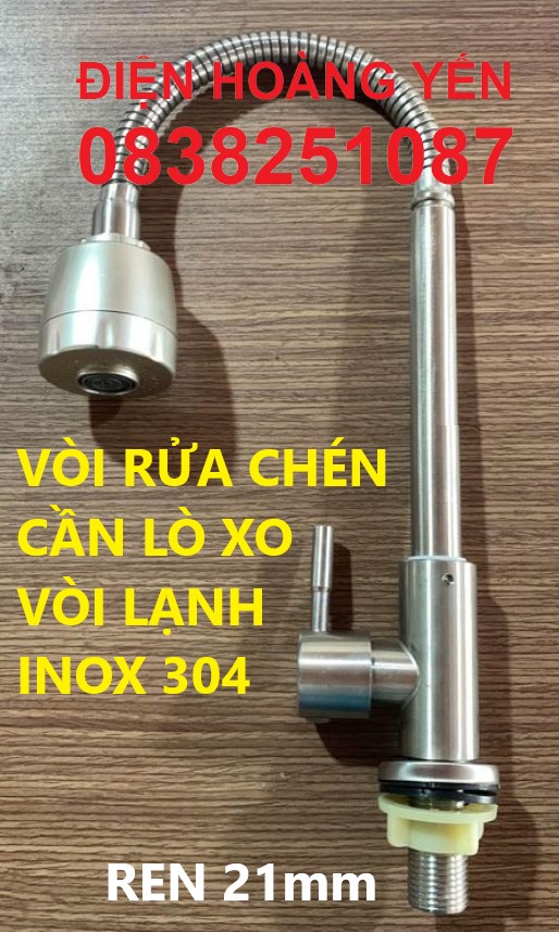 [HCM]Vòi rửa chén lạnh Inox SUS 304