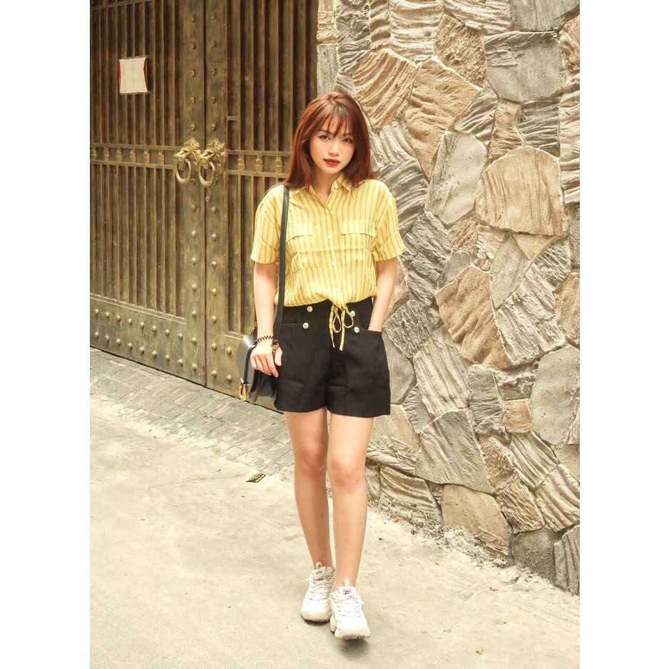 Áo Kiểu 2 Túi Kẻ Sọc - AS22002 - BlazerSaigon