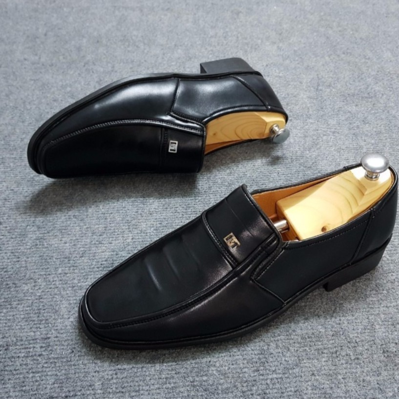 Giầy tây nam trung niên , ông già thời trang da lì mũi vuông