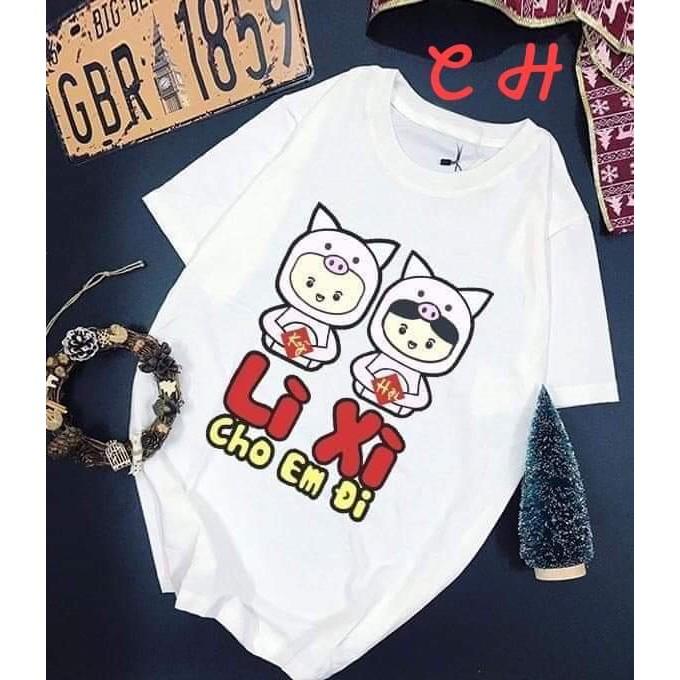Áo thun cộc tay lì xì tết chu2912