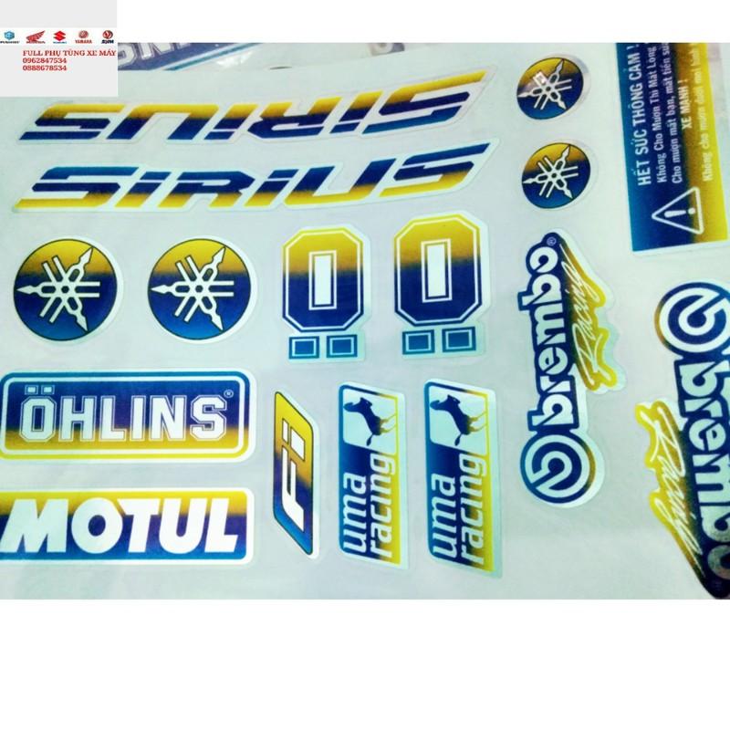 Sirius bộ tem màu titan màu crom bóng