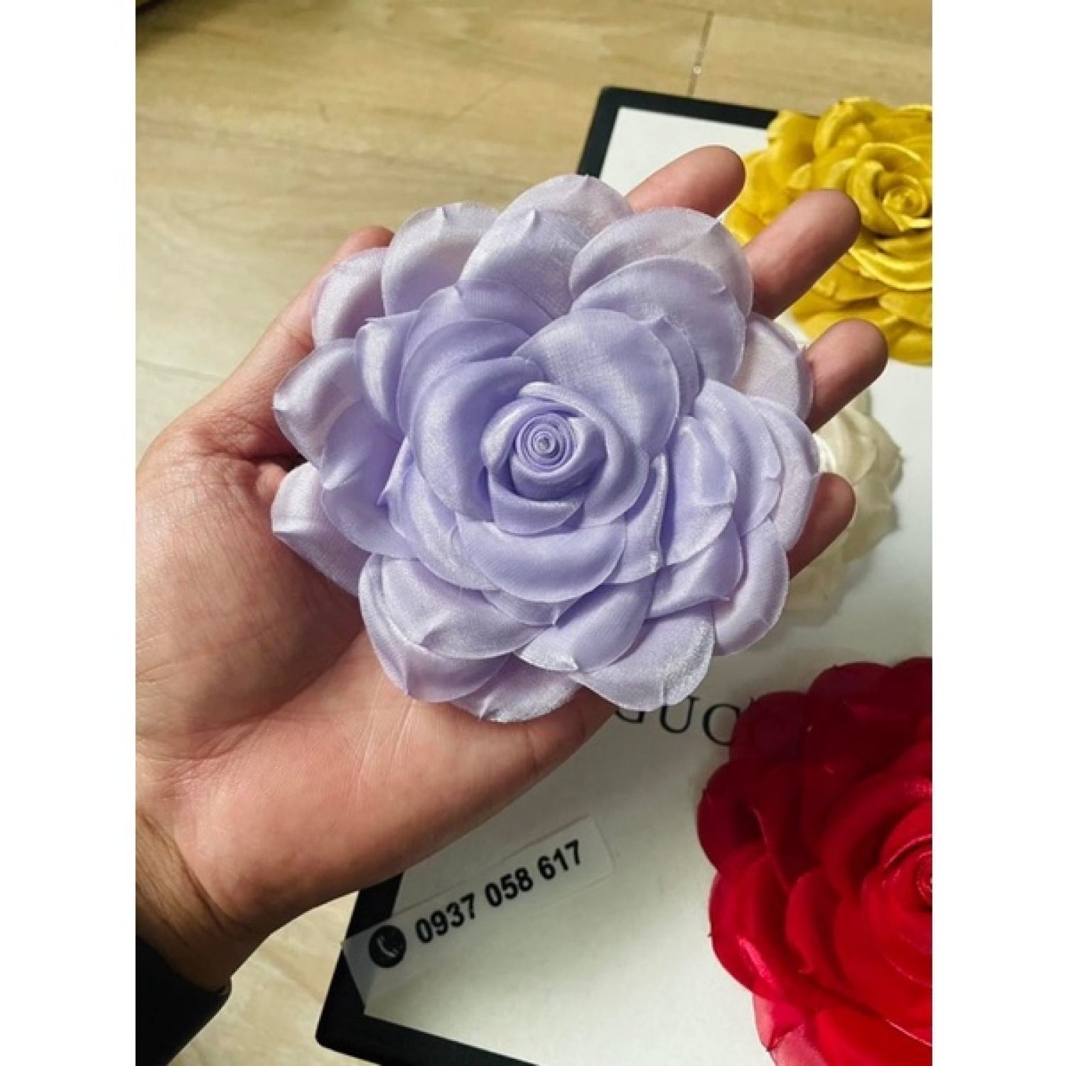 Hoa cài áo lụa cao cấp [Hoacaiaodep.com - Hann Handmade]
