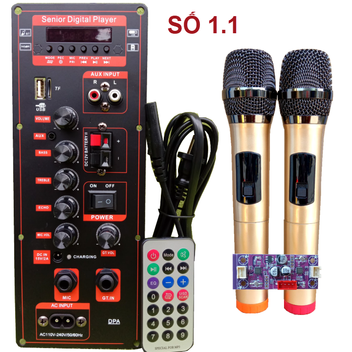Mạch loa kéo HA8622 nguồn xung kèm micro