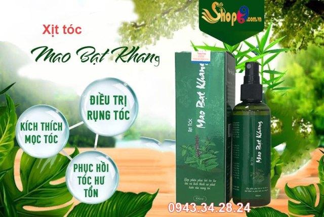 Tinh dầu Haco: Xịt tóc Mao Bạt Khang